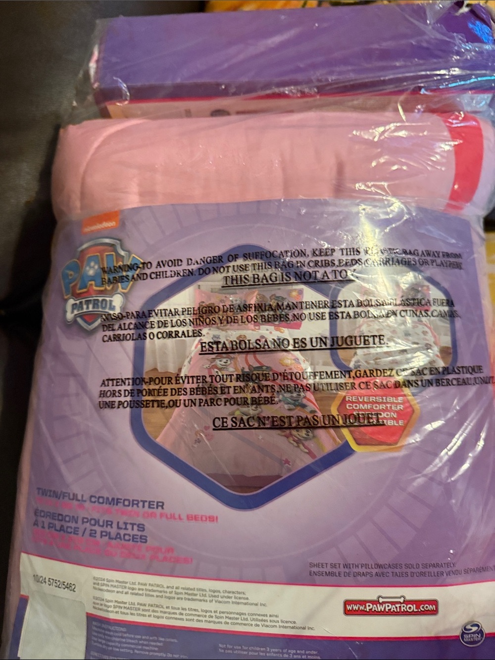Nickelodeon PAW Patrol Pink & Purple Kids Bedding Set - Picture 4 of 5